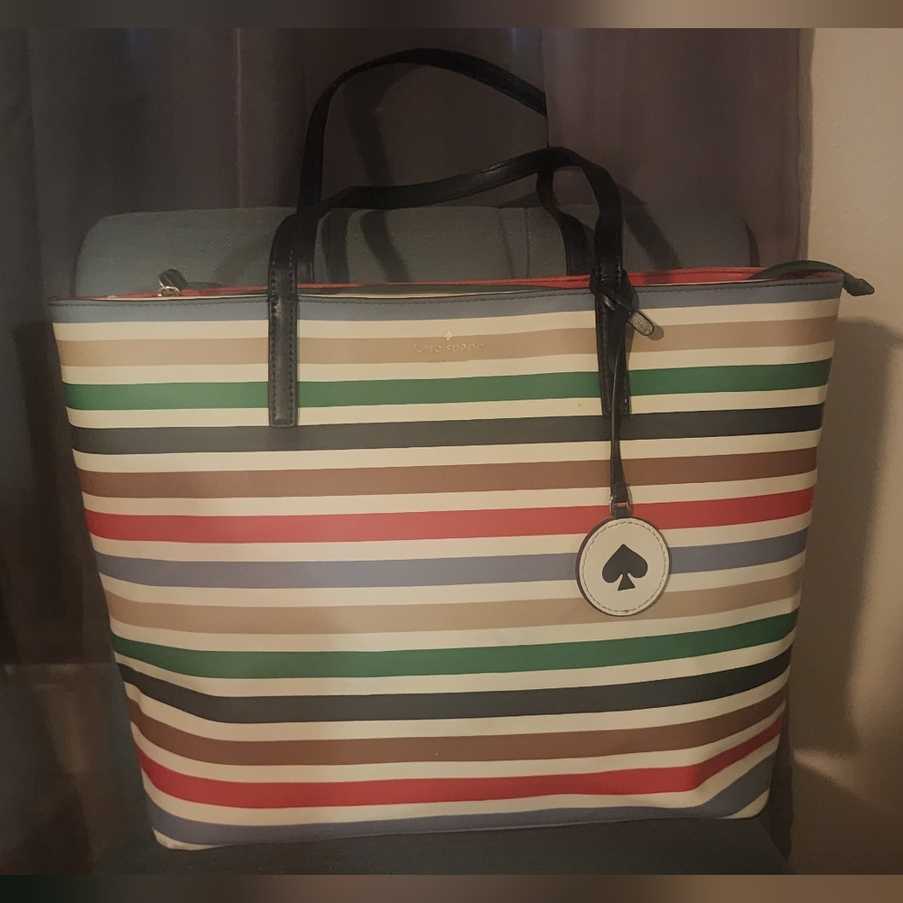 Kate Spade Multicolor Striped Tanya Tote